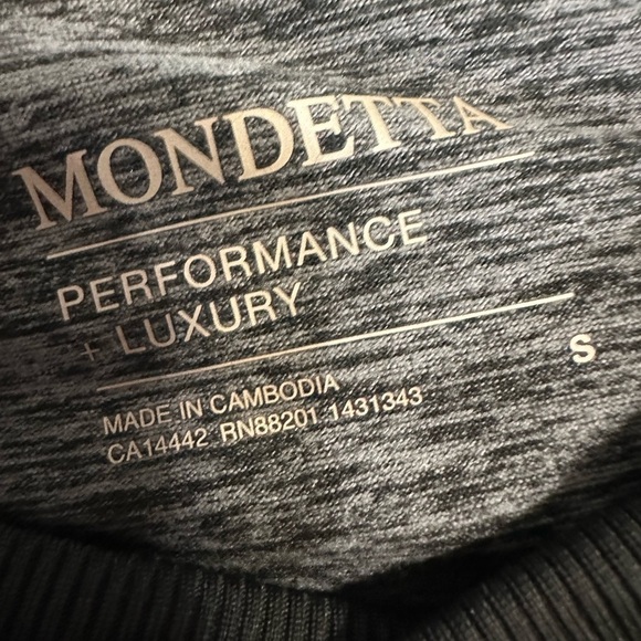 Mondetta Soft Hoodie Charcoal Melange Size Small - Picture 2 of 4